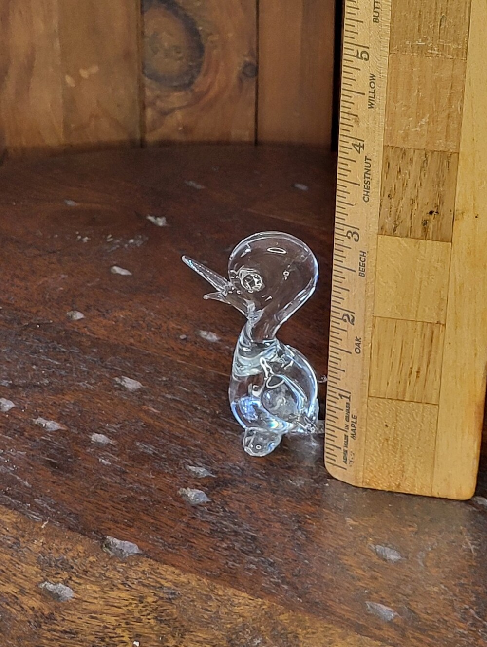 Clear Handblown Glass Duck Figurine - Picture 13 of 13
